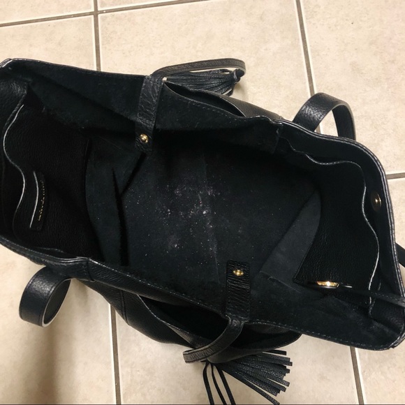 Michael Kors Ashbury Black Pebbled Leather Tassel Grab Bag 2Way Tote *NEWPHOTOS* - Picture 8 of 8